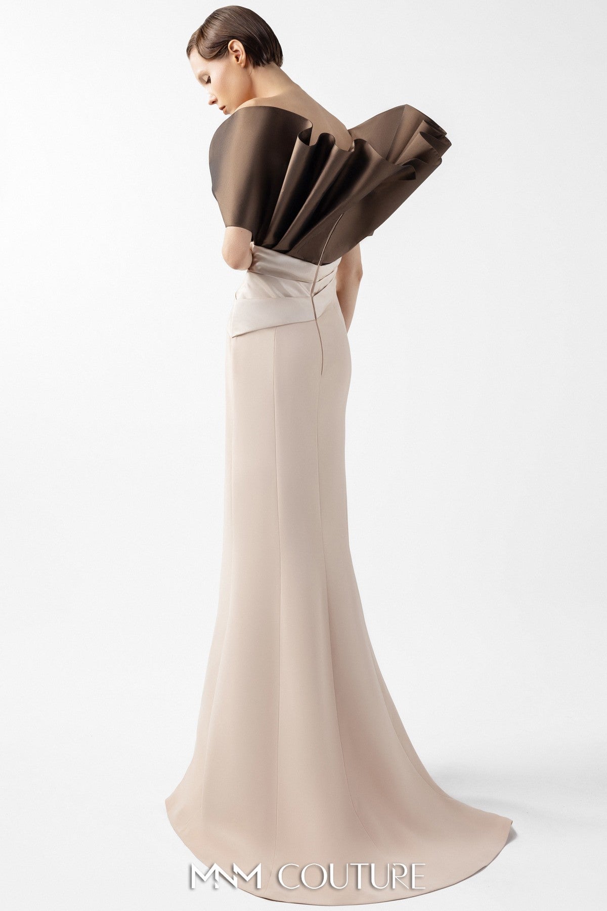 Two-Tone Sculptural Gown