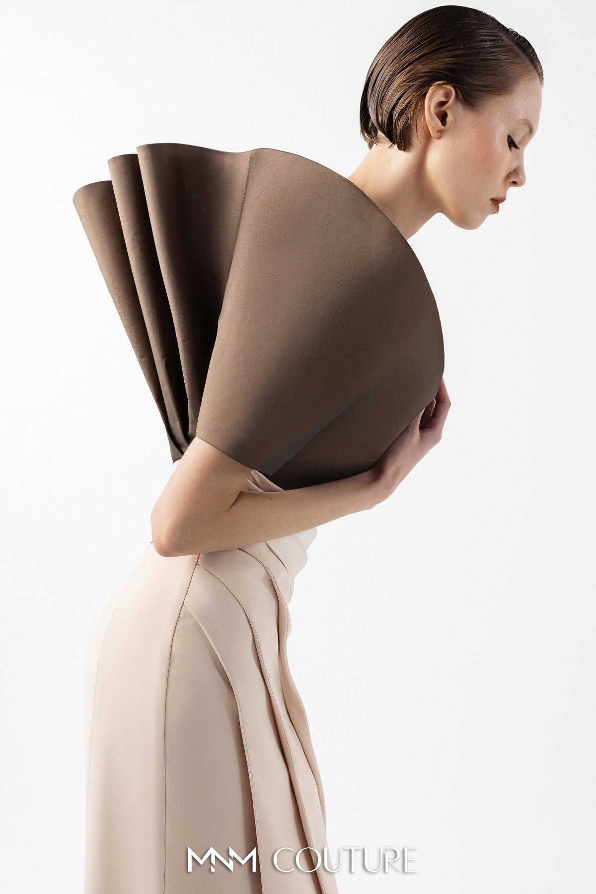 Two-Tone Sculptural Gown