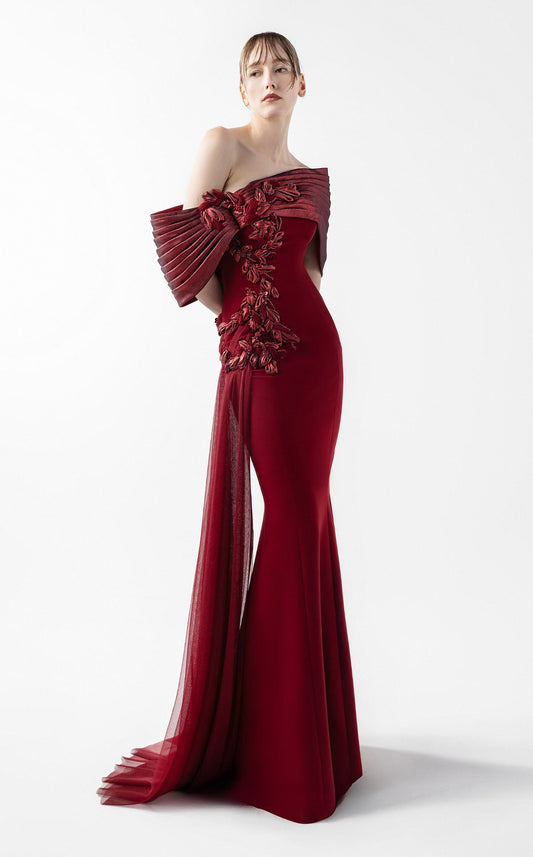 Off-Shoulder Neckline Gown