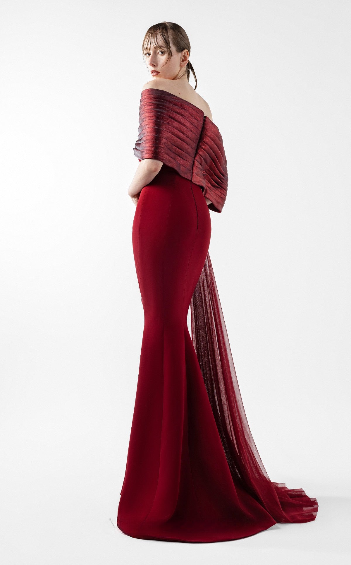 Off-Shoulder Neckline Gown