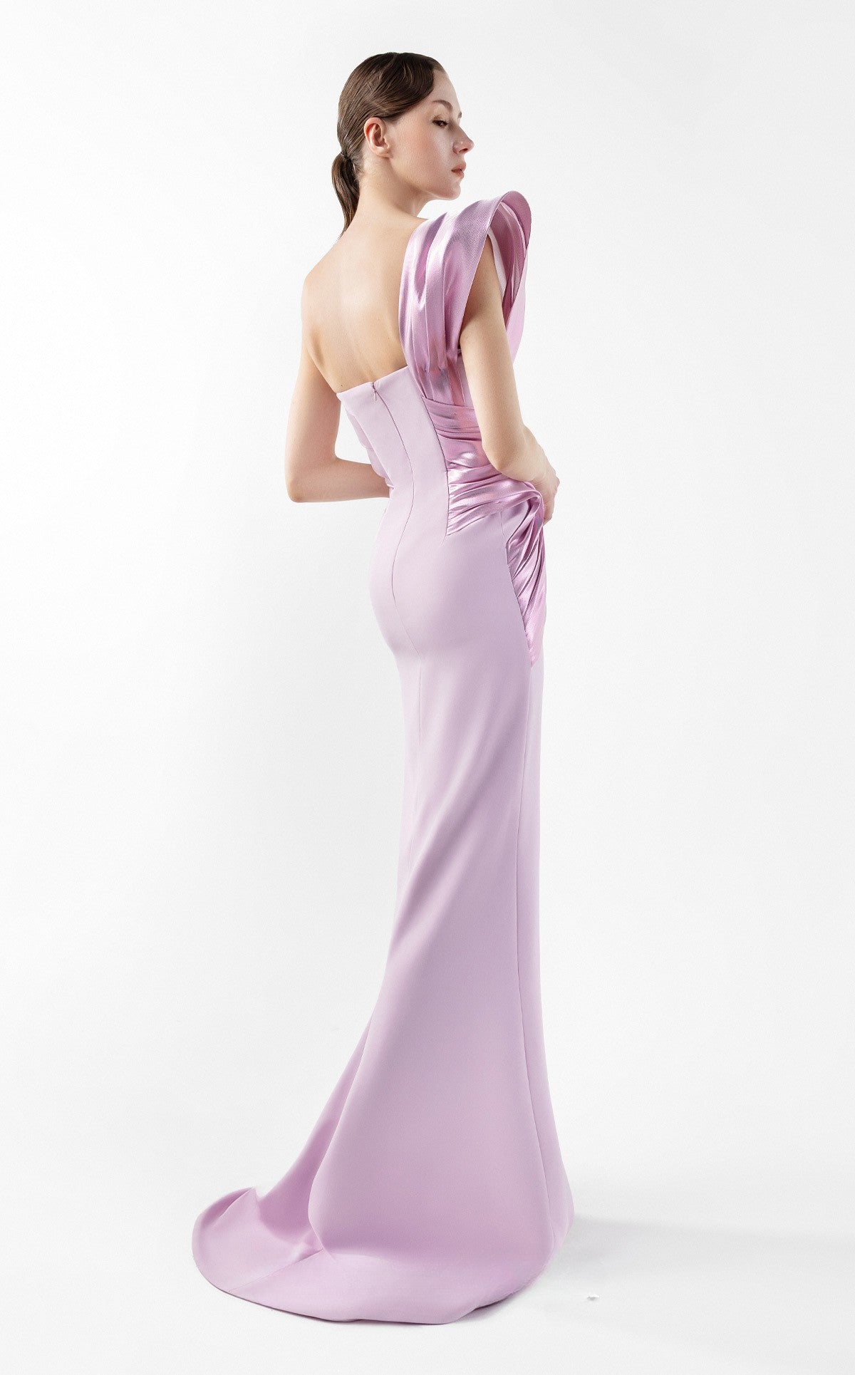 One-Shoulder Neckline Gown