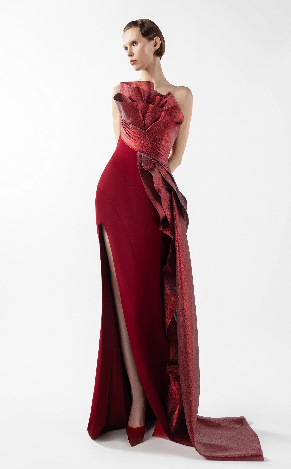 Strapless Neckline Gown