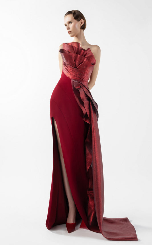 Strapless Neckline Gown