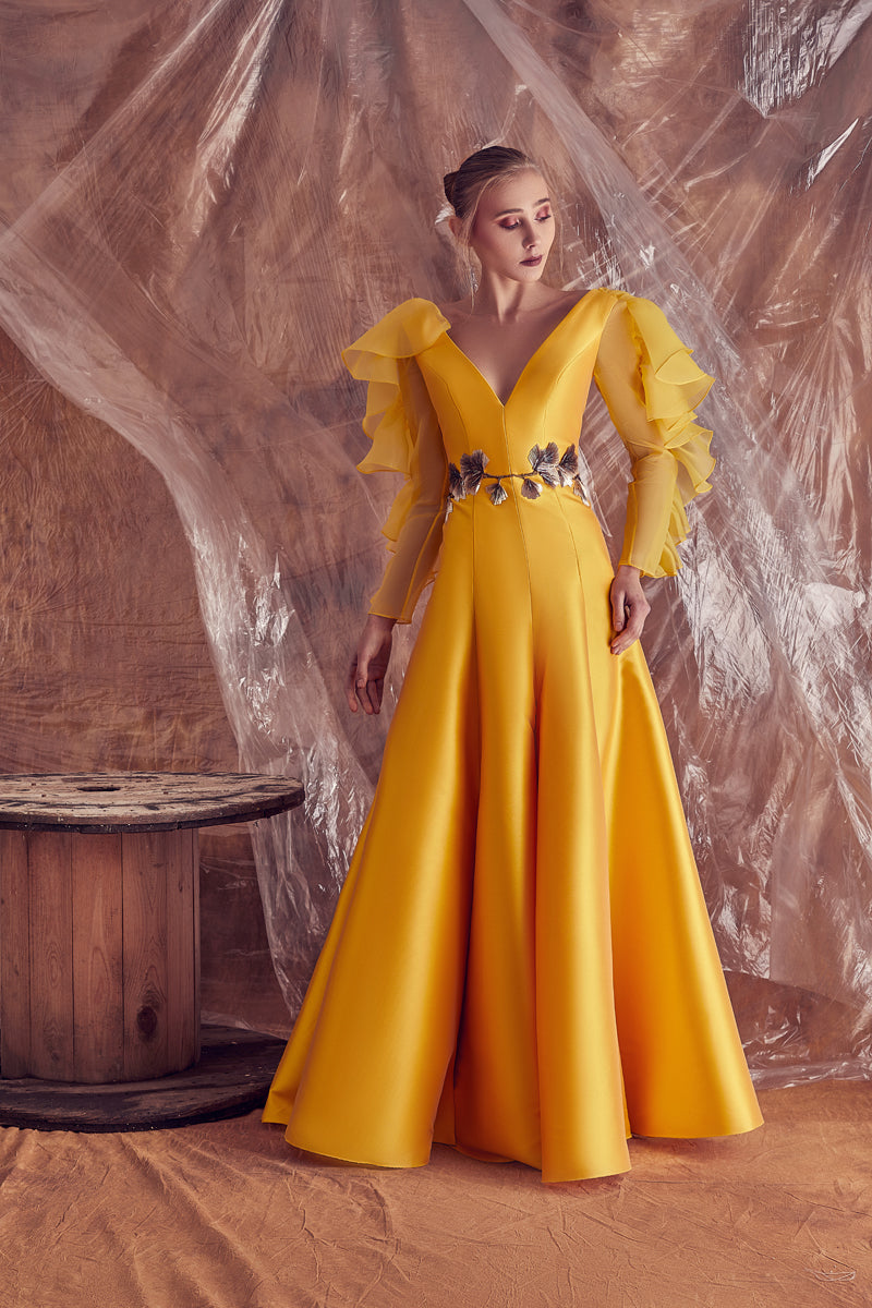 Emily Long Sleeve A-Line Gown