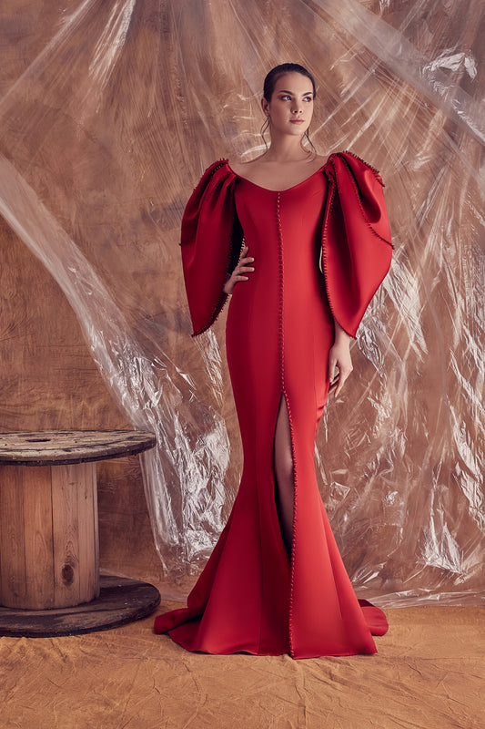 Noa Long Sleeve Mermaid Gown