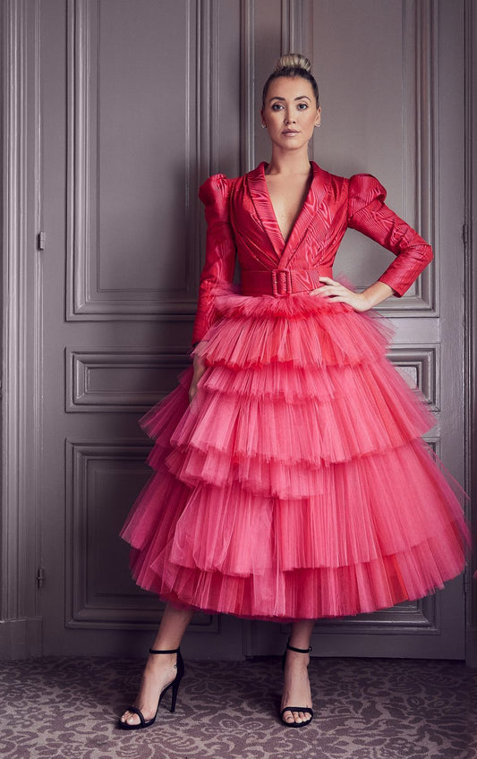 Long Sleeve Top and Tiered Skirt