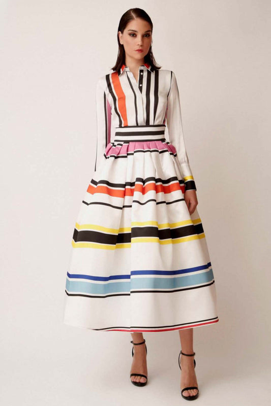 Striped Shirt and Skirt