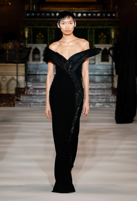 Off Shoulder Media Gown