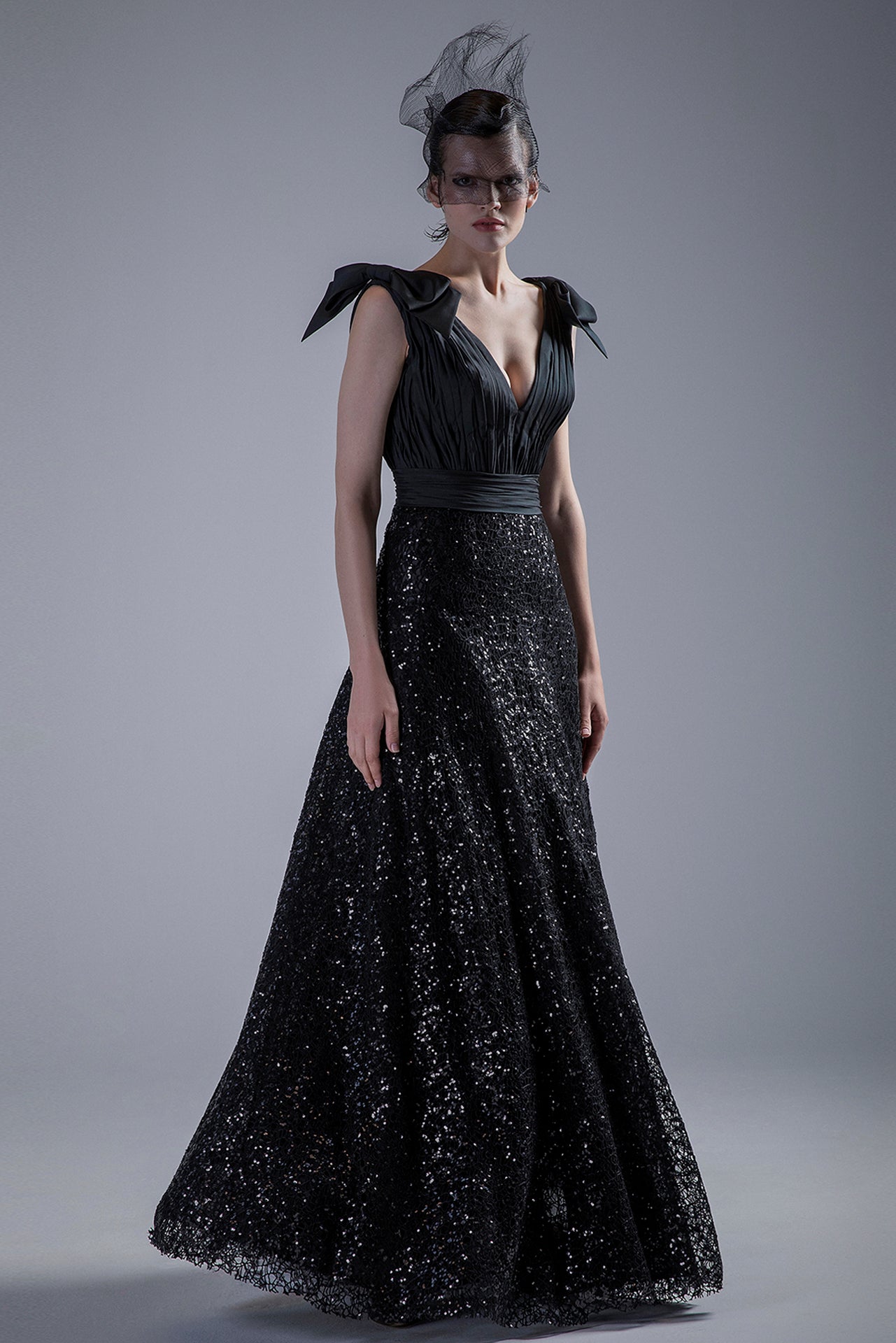 Sleeveless Black Gown