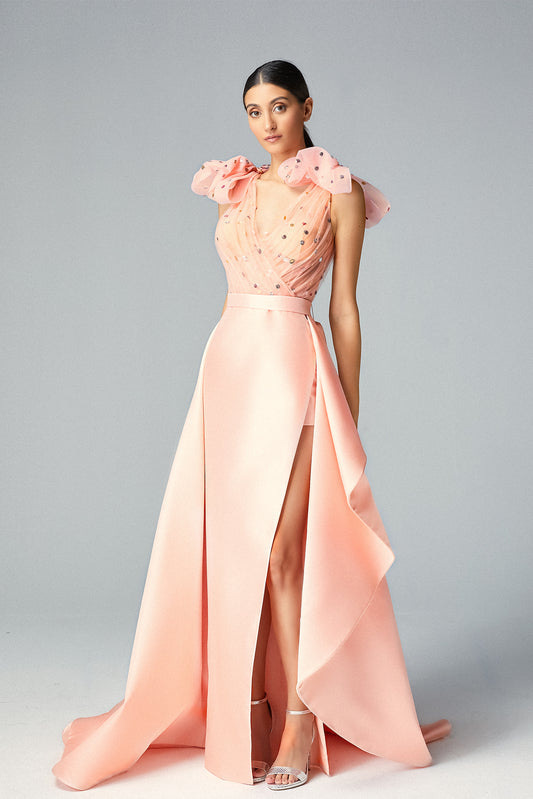 Bow Shoulder Gown