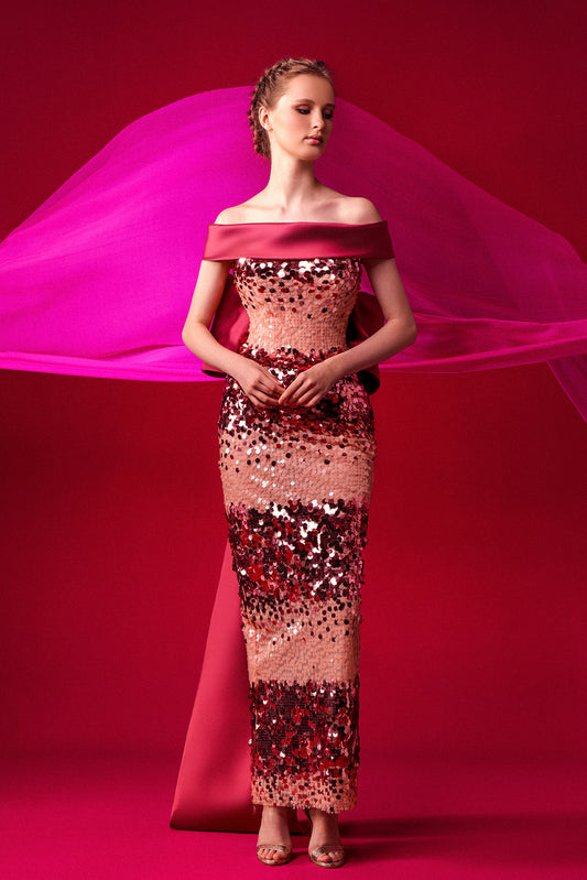 Off Shoulder Cady Evening Gown