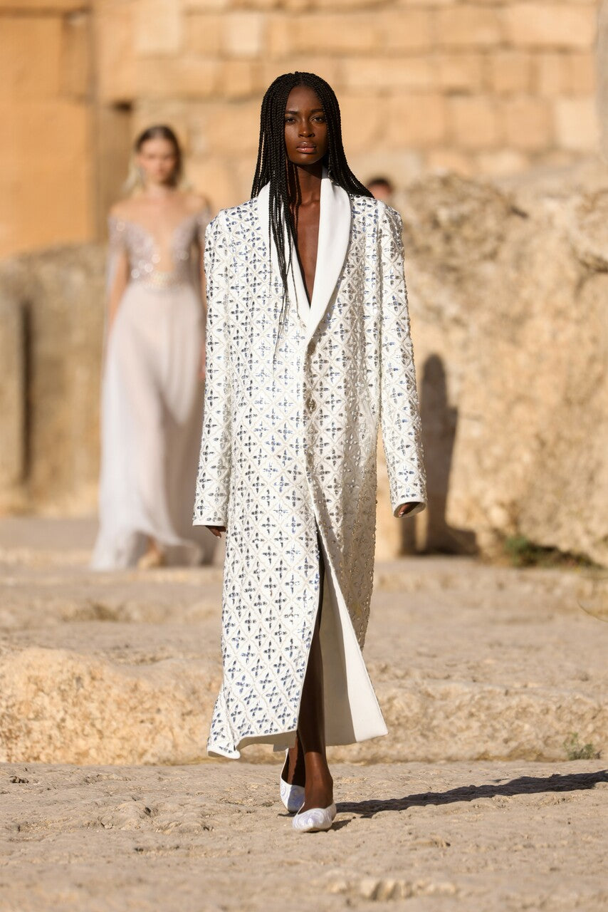 Long Sleeve Crepe Coat