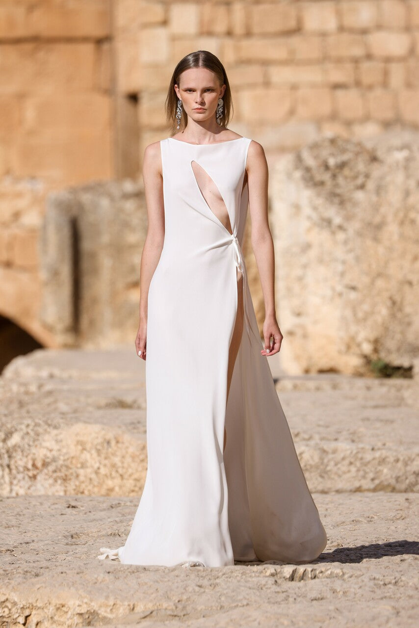 Sleeveless Dress with Slit