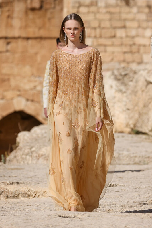Long Sleeve Georgette Kaftan