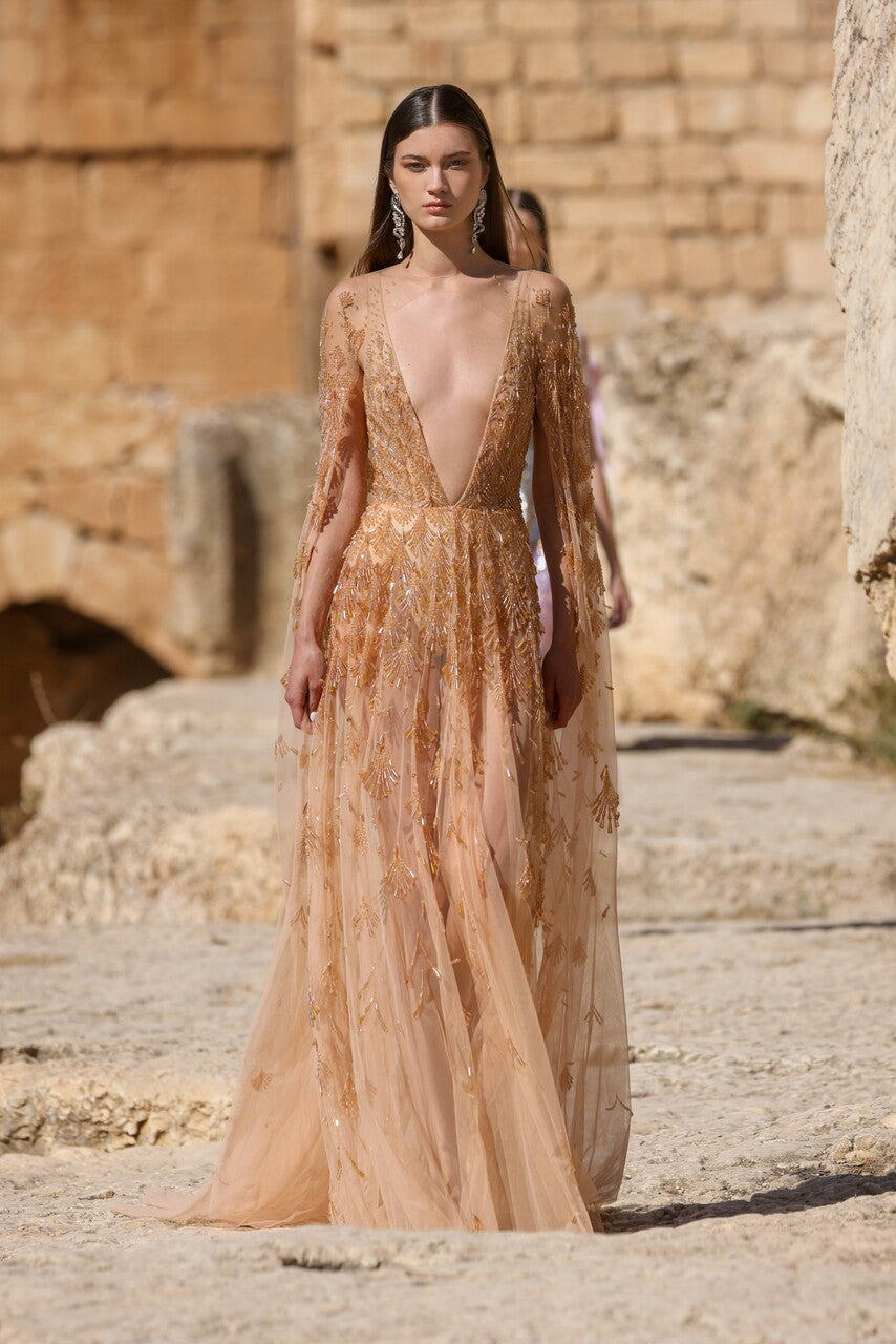 Plunging V-Neck Dress