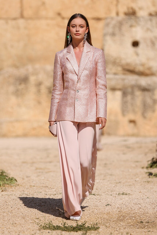 Woven Jacket & Crepe Pants
