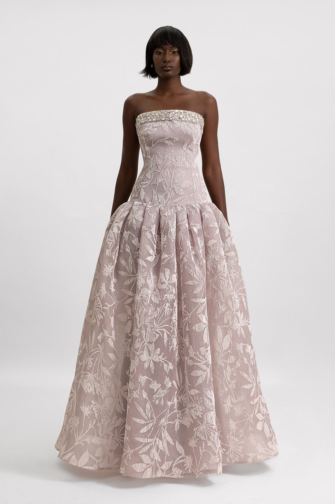Dropped-Down Waistline Gown