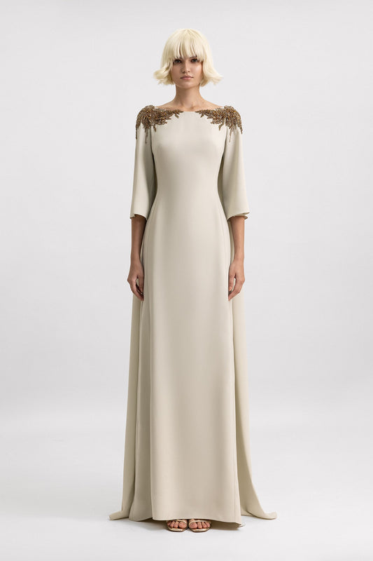 Three-Quarter Sleeves Gown