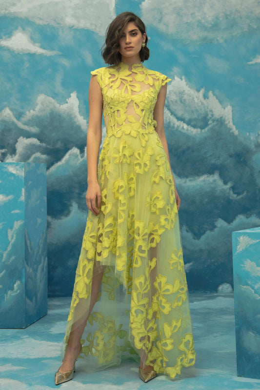 Yellow Embroidered Dress