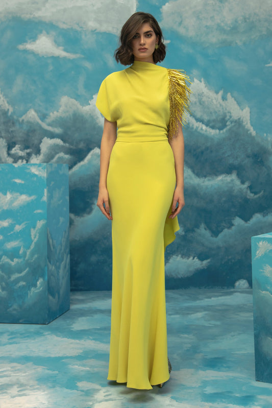 Yellow Fitted Gown