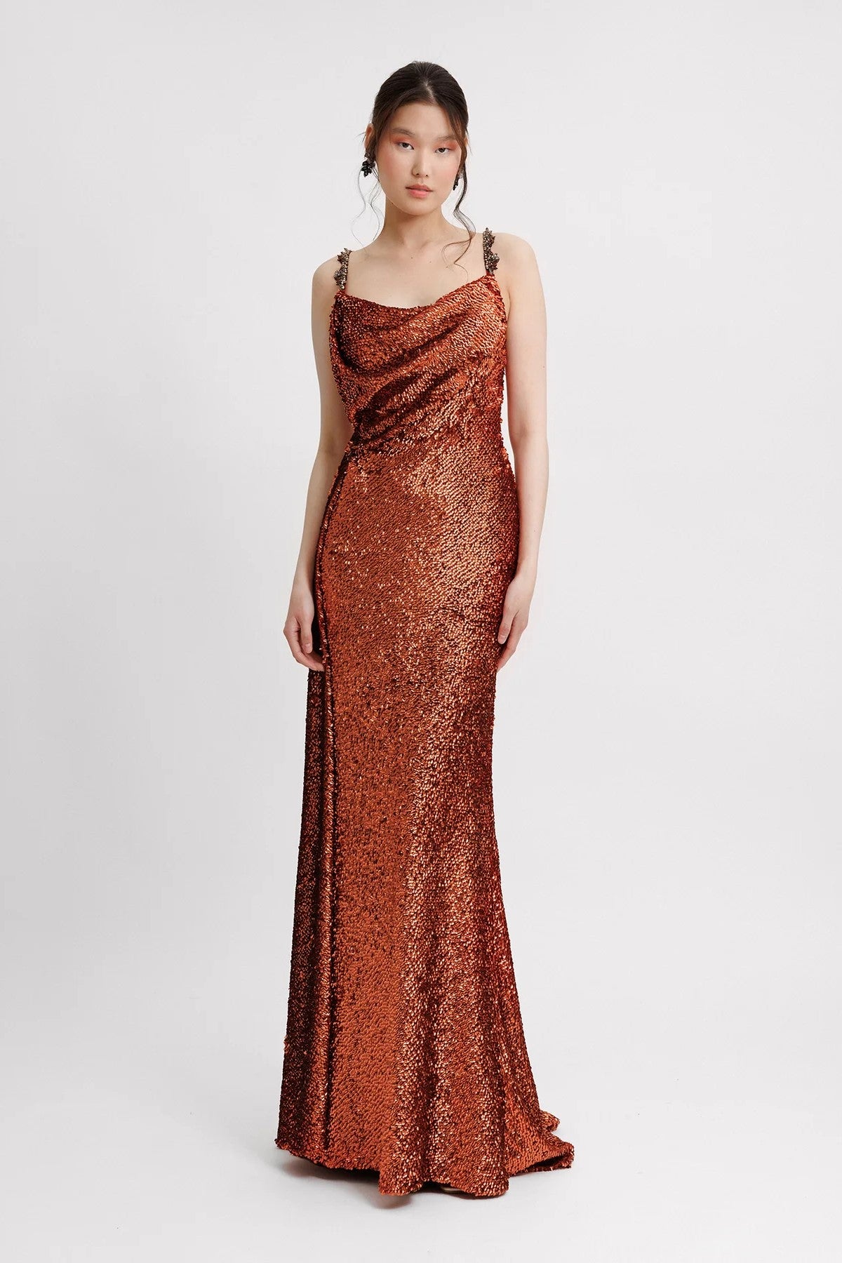 Long Gown with Beaded Straps and Back