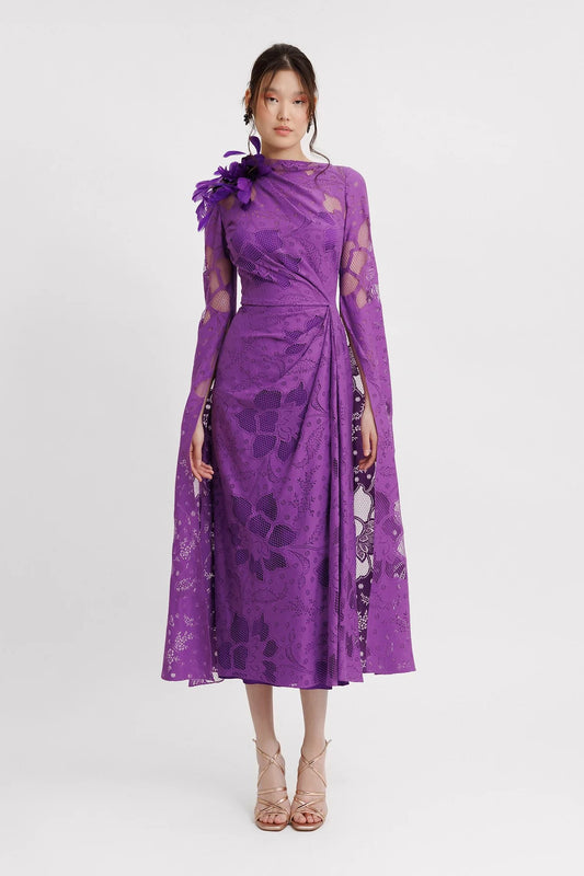 Knee-Length Sleeves Midi Dress