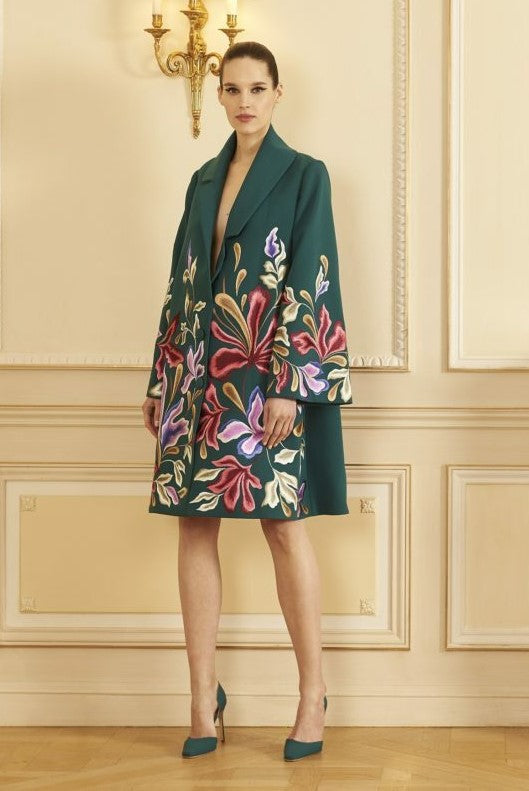 Over-Sized Beaded Laine Coat