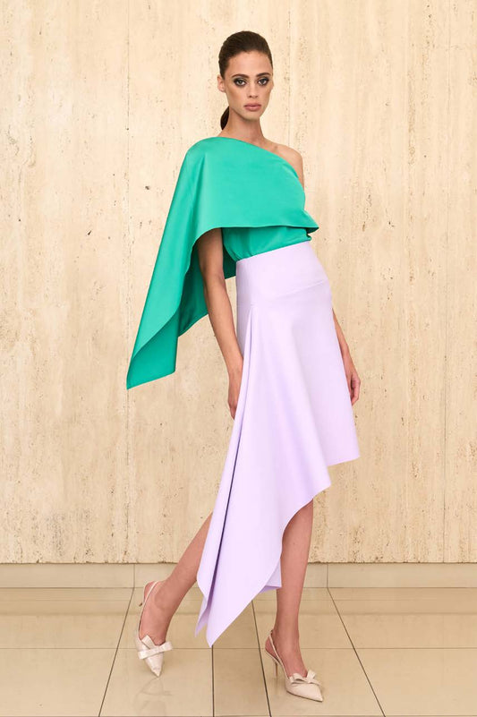 Side Draped Top & Skirt