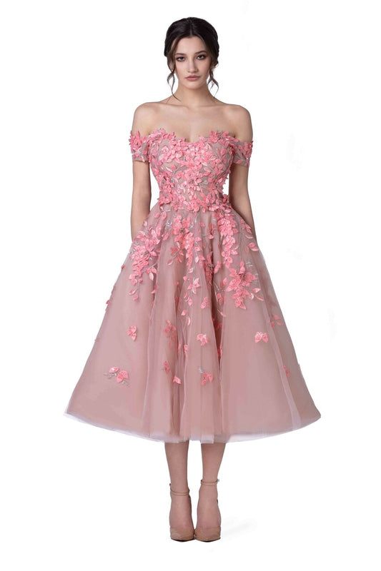 Floral Detail Midi Dress