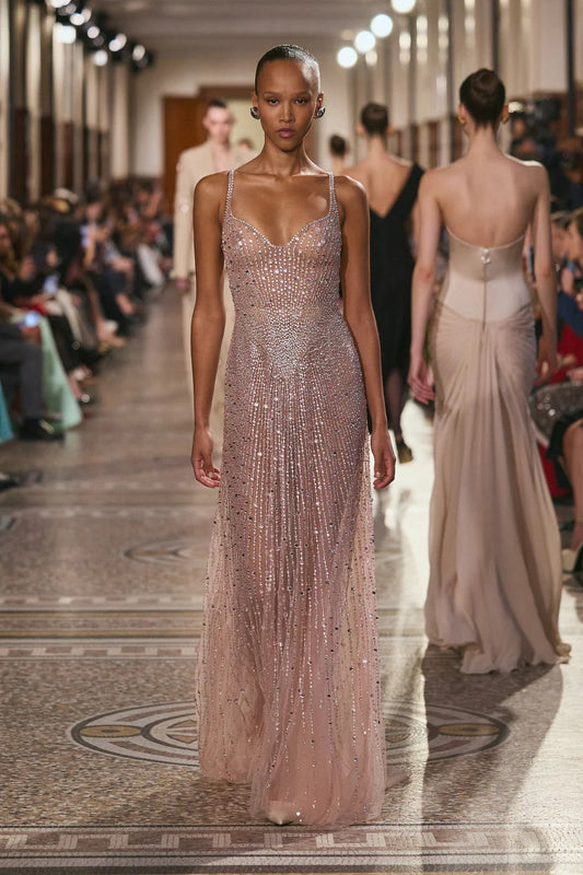 Sleeveless Fully Sequin Gown