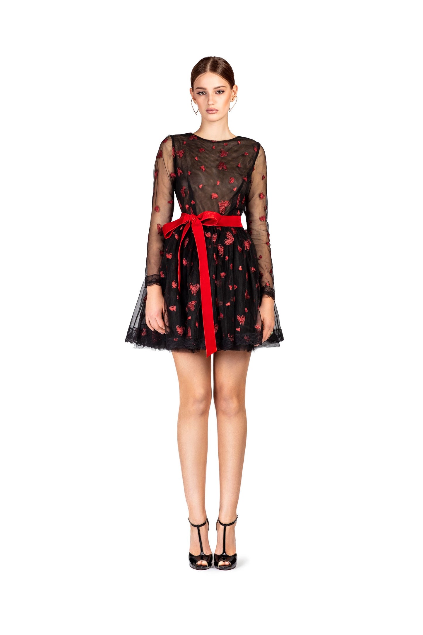 Heart Printed Cocktail Dress