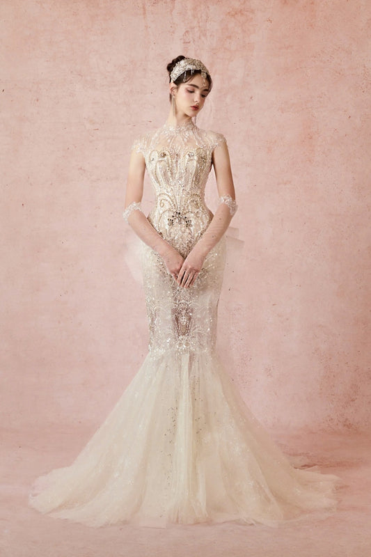 Mermaid Gown with Gloves