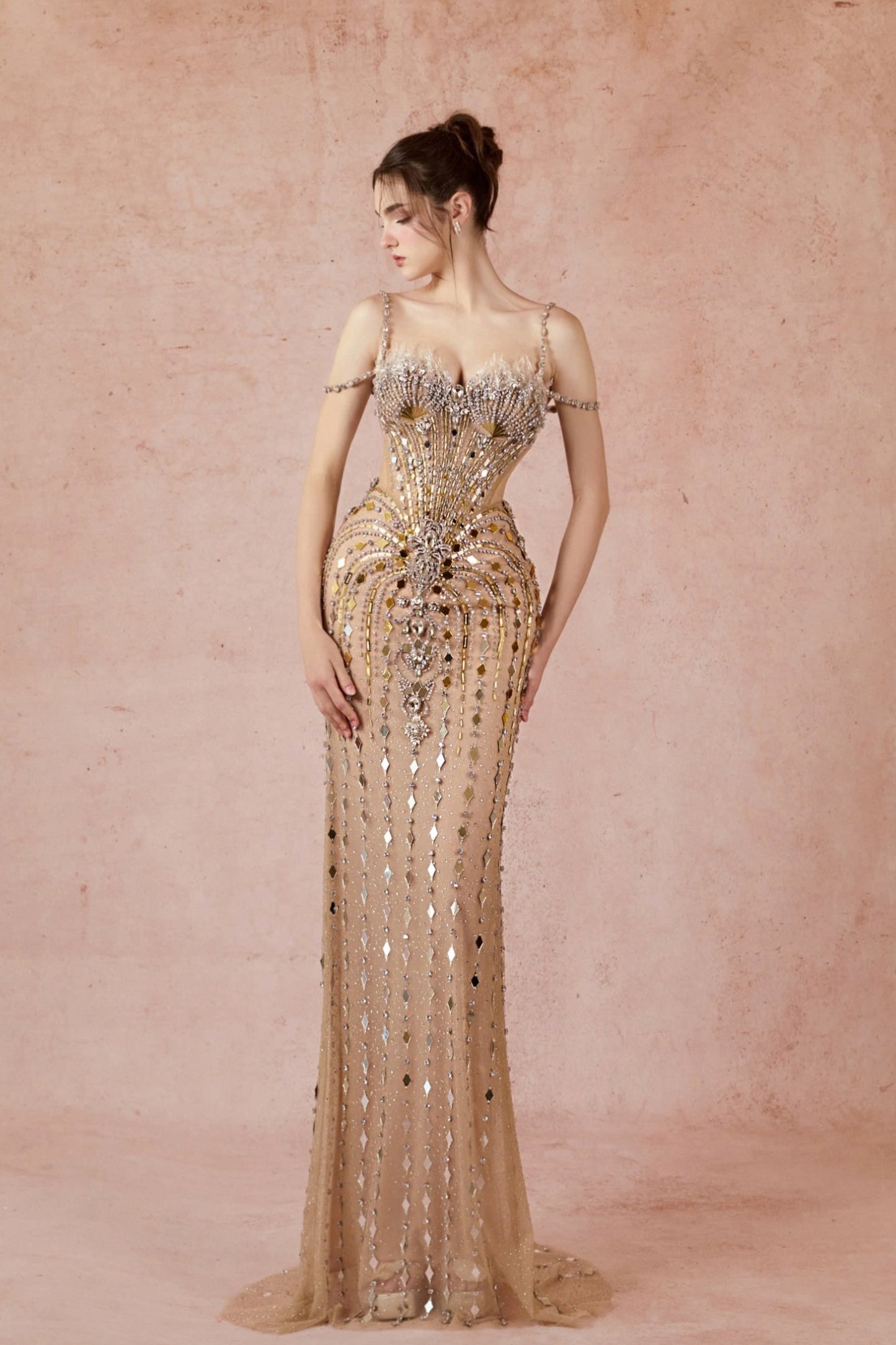 Strappy Sleeve Gown