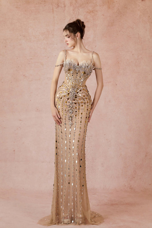 Strappy Sleeve Gown