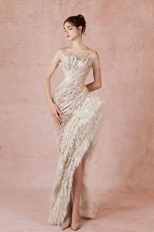 Sculpted Illusion Gown