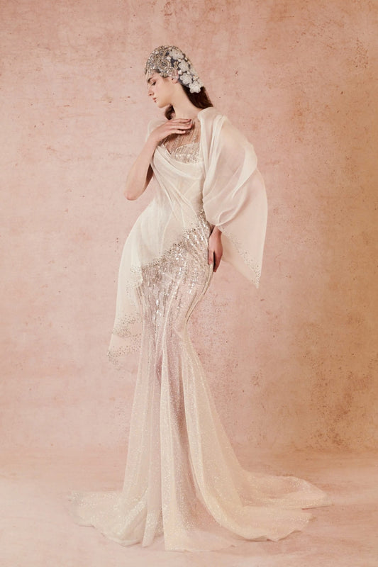 Flared Gown with Hat