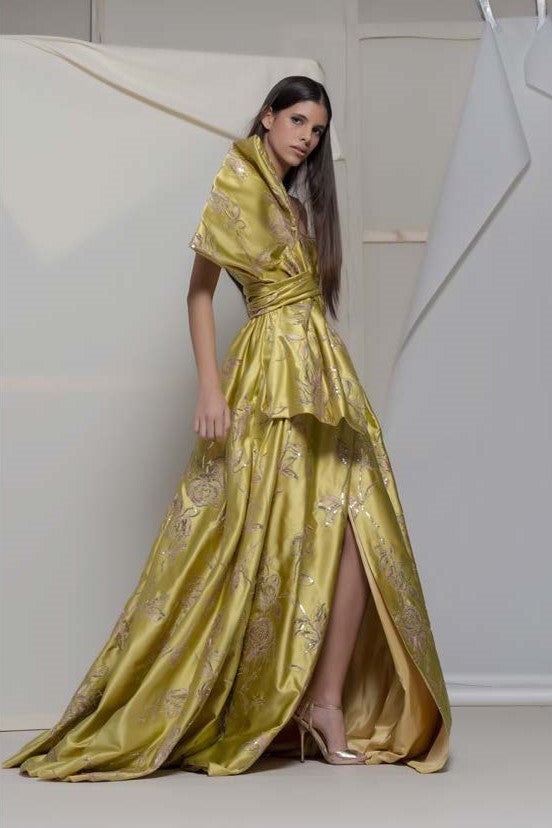 Antignano Strapless Structured Gown