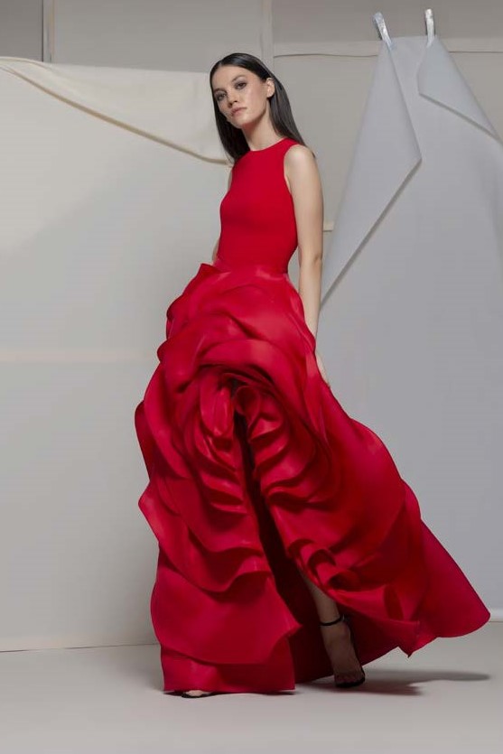 Alfonsine Sleeveless Floral Gown