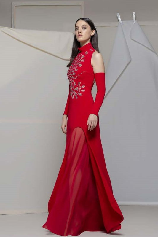 Alberona Cold Shoulder Gown