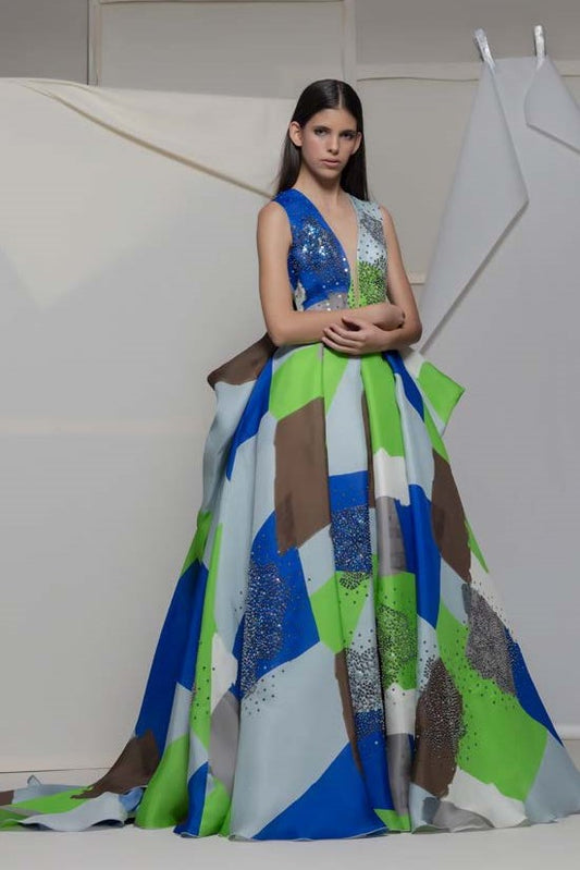 Amandola Sleeveless Embellished Gown
