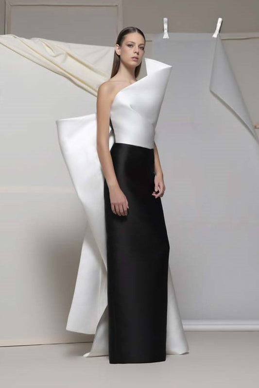 Albiolo Sculpted Column Gown