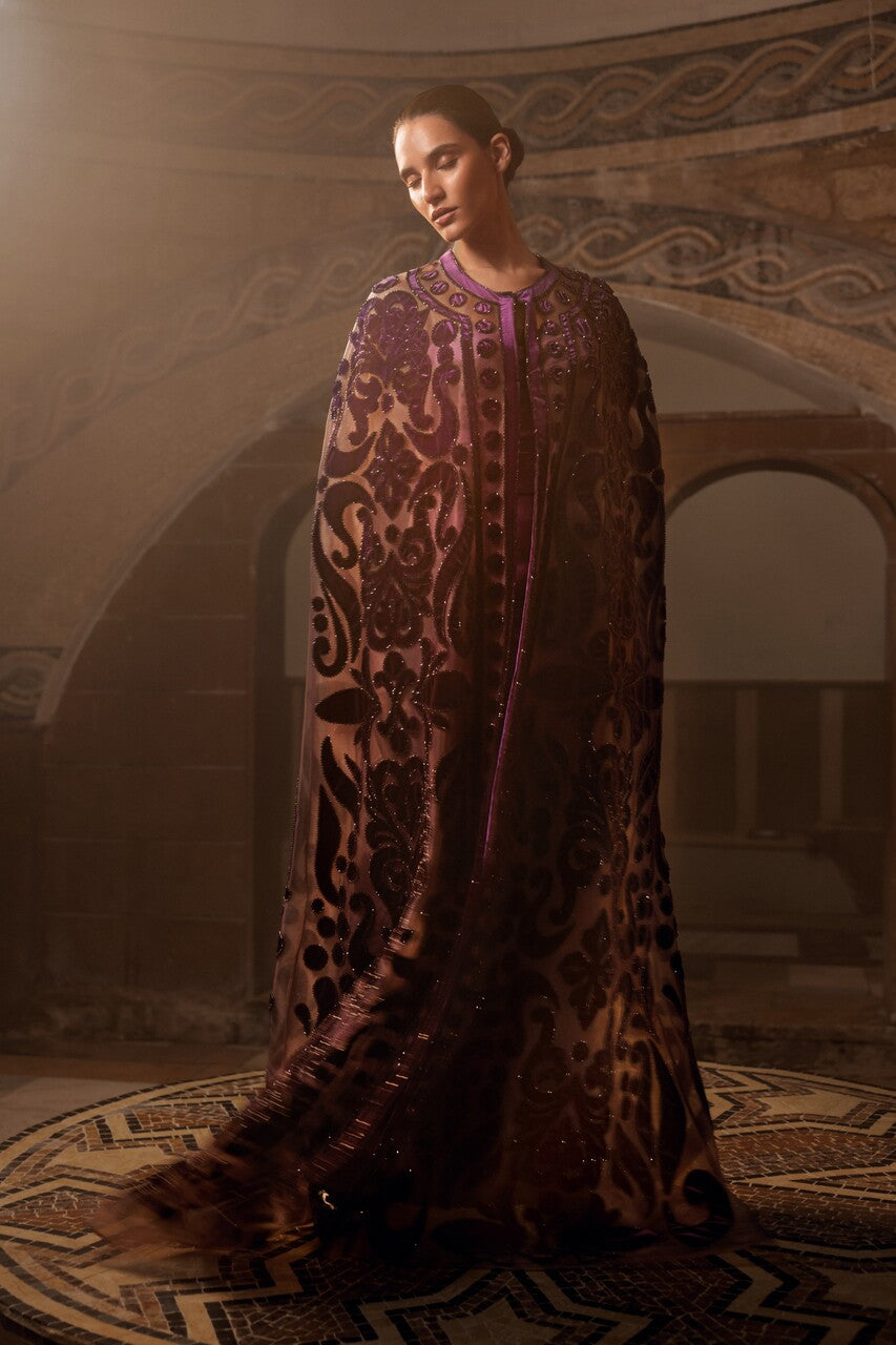 Handmade Embroidered Velvet Cape