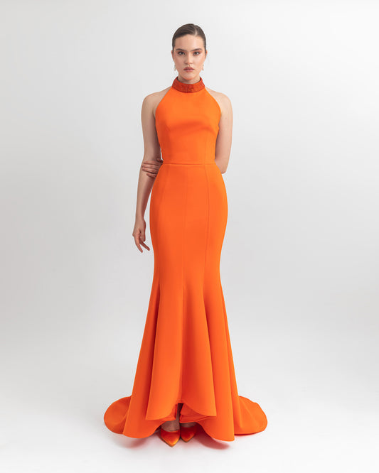 Crepe Halter Top and Mermaid Skirt