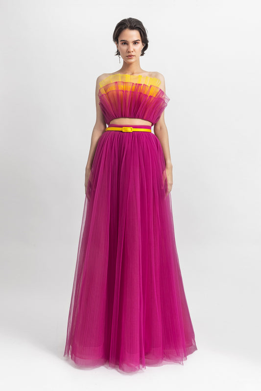 Strapless Tulle Top and Tulle Skirt