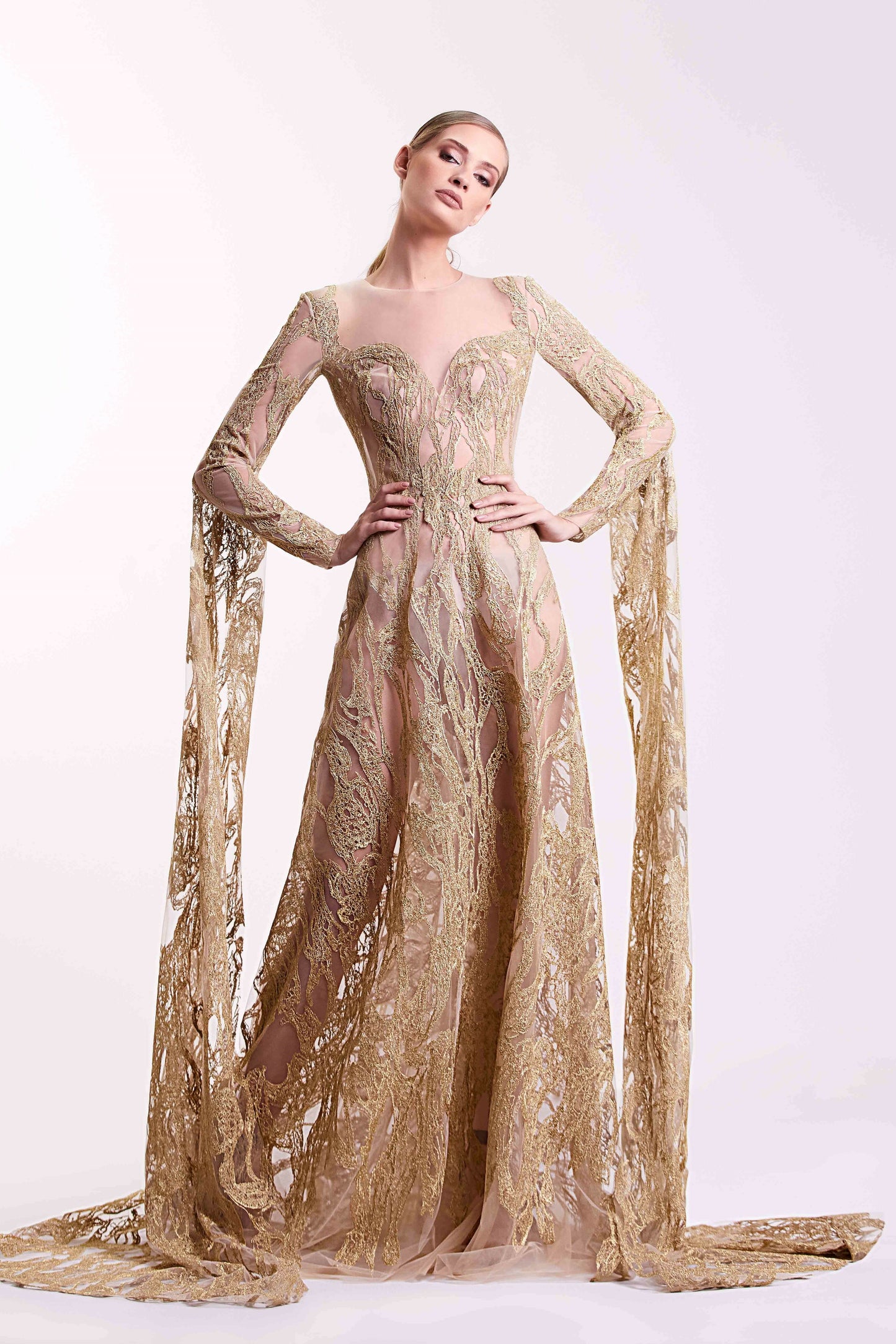 Gold Lace Gown