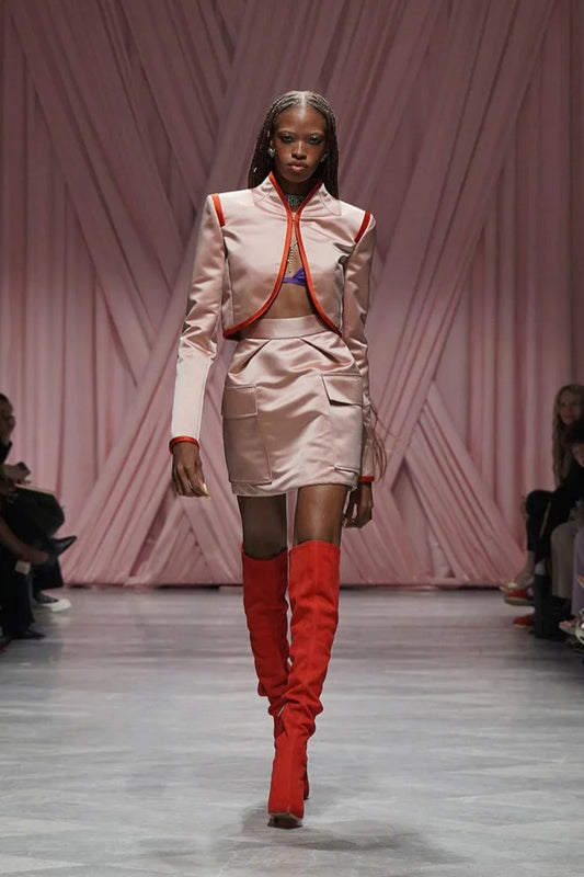 Blossom Cropped Jacket & Cargo Mini Skirt