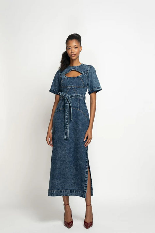 Indira Denim Tunic Dress