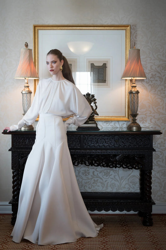 Ivory Cady Evening Skirt