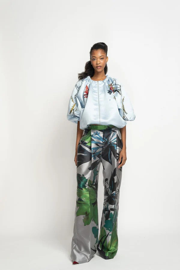 Aqua Cloud Bomber Jacket