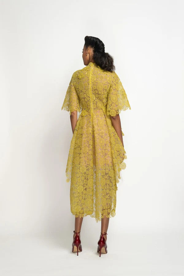 Chartreuse Smita Lace Top